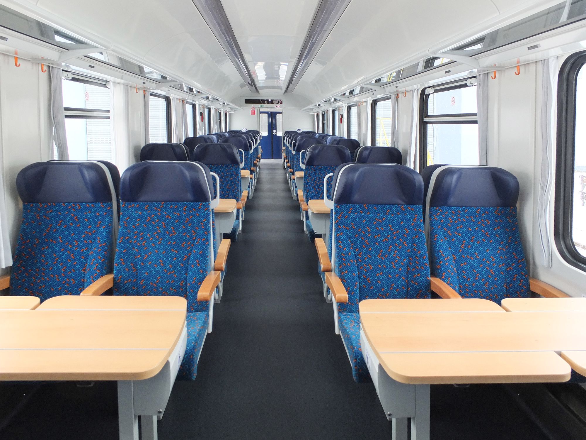 Interior of a long-distance train