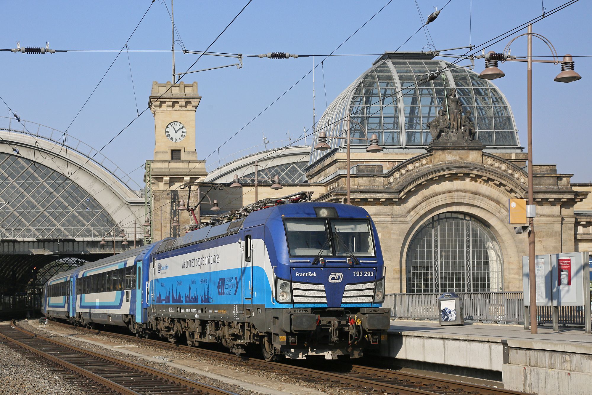 EC train in Dresden