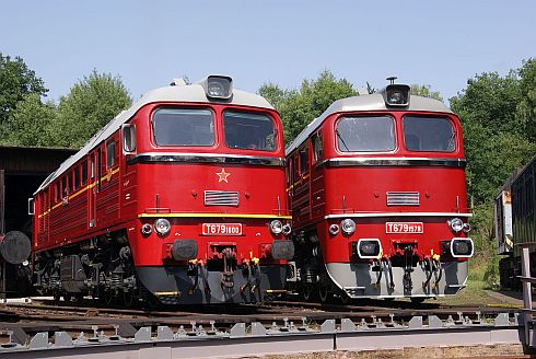 Historické motorové lokomotivy Sergej (T679.1600 a T679.1578)