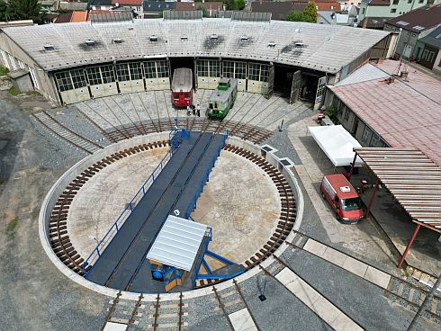 Zrekonstruovaná točna depozitáře ČD Muzea v Olomouci